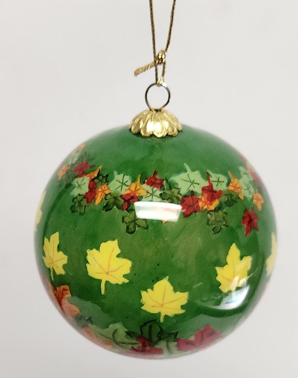 Li Bien Mouthblown Glass Hand Painted Ornament